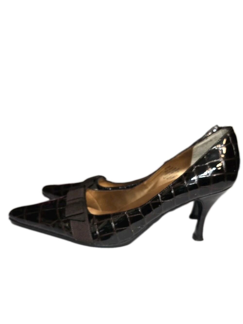 Worthington Patent Alligator Size 6.5 Pointy Toe Stiletto Kitten Heel Pump